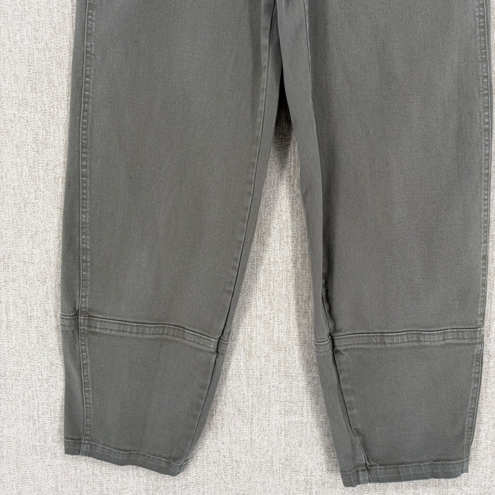 Everlane Jean Women 0 Tall Green Utility Barrel Cotton High Rise Slim Twill - Picture 8 of 14